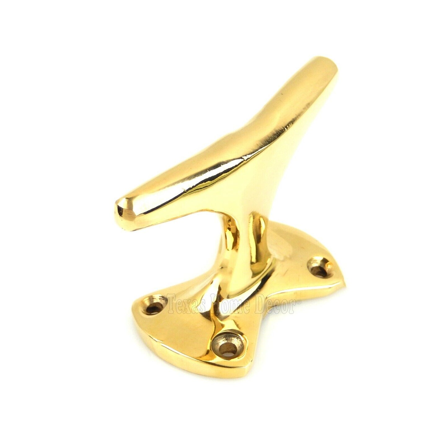 Small Solid Brass Cleat Hook Wall Mounted Boat Chock Nautical Towel Coat Hanger