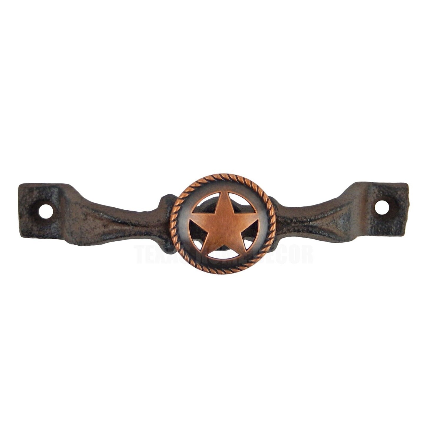 Rustic Hollow Copper Star Door Handle Cast Iron Cabinet Drawer Pull 6 inch