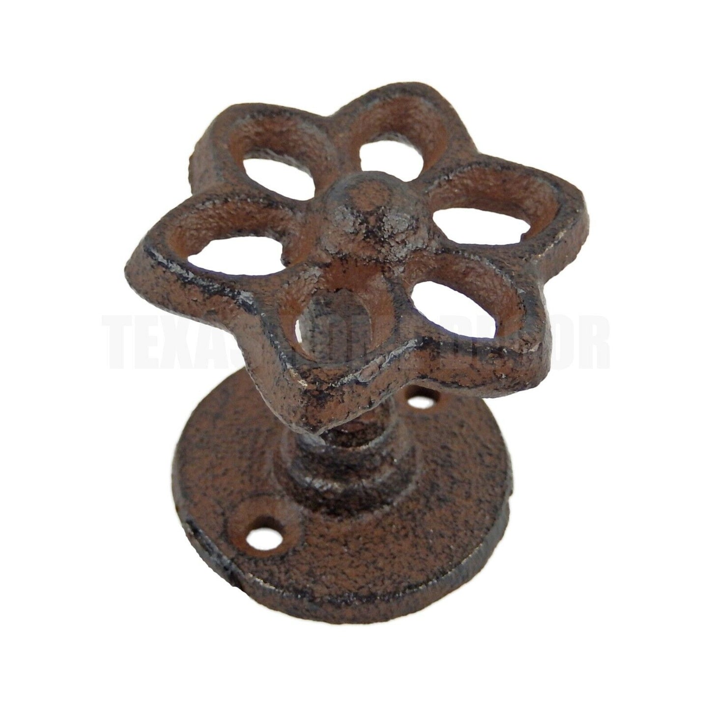 Faucet Knob Flower Wall Hook Cast Iron Coat Towel Hanger Rustic Retro Style