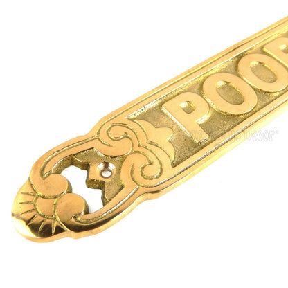 Poop Deck Fancy Wall Plaque Sign Polished Solid Brass Nautical Beach House Boat