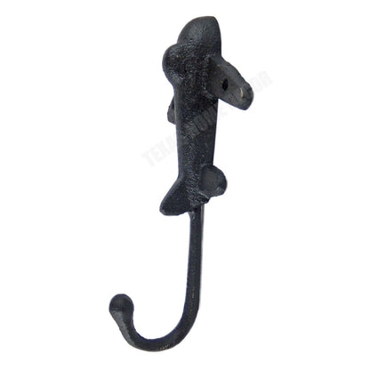 Airplane Wall Hook Cast Iron Coat Towel Key Hanger Aviation Decor Black 6 1/2"