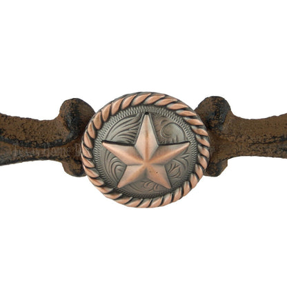 Star Handle Copper Floral Rope Concho Drawer Pull Door Cabinet Rustic Cast Iron