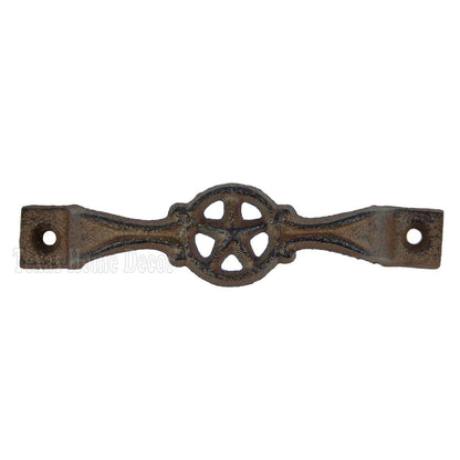 6 Star Handles Cast Iron Antique Style Rustic Barn Gate Drawer Pull Shed Door