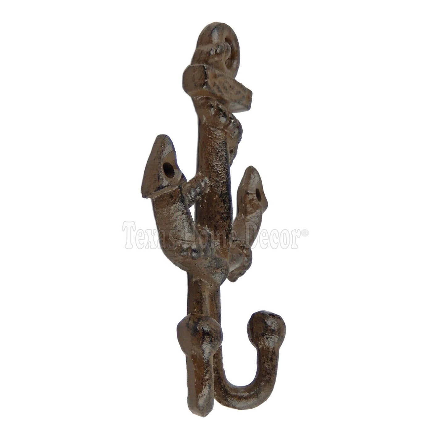 Ship Anchor Double Wall Hook Key Rack Coat Hanger Towel Hook Nautical Cast Iron