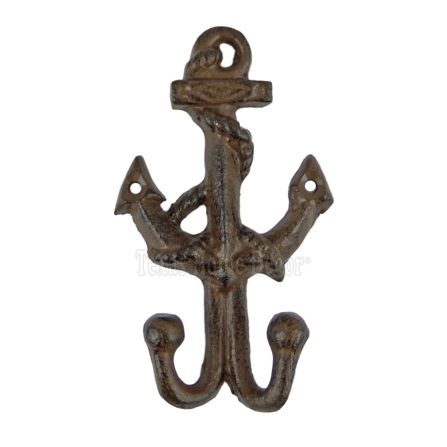 Ship Anchor Double Wall Hook Key Rack Coat Hanger Towel Hook Nautical Cast Iron