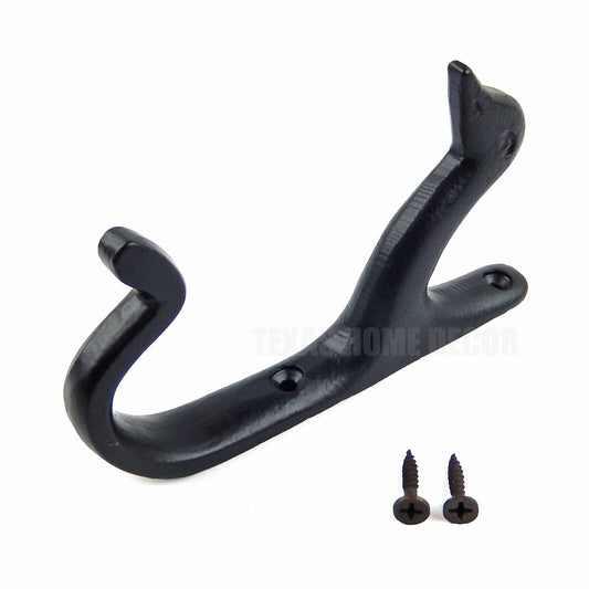 Duck Head Wall Hook Cast Iron Key Coat Towel Purse Hanger Black Powder Coated 5"