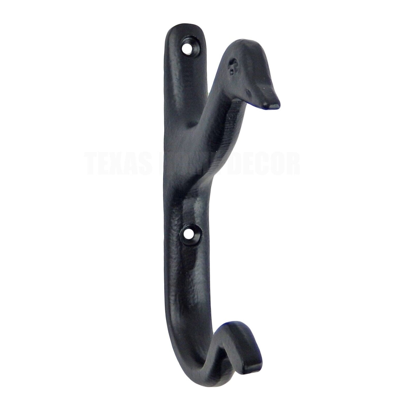 Duck Head Wall Hook Cast Iron Key Coat Towel Purse Hanger Black Powder Coated 5"