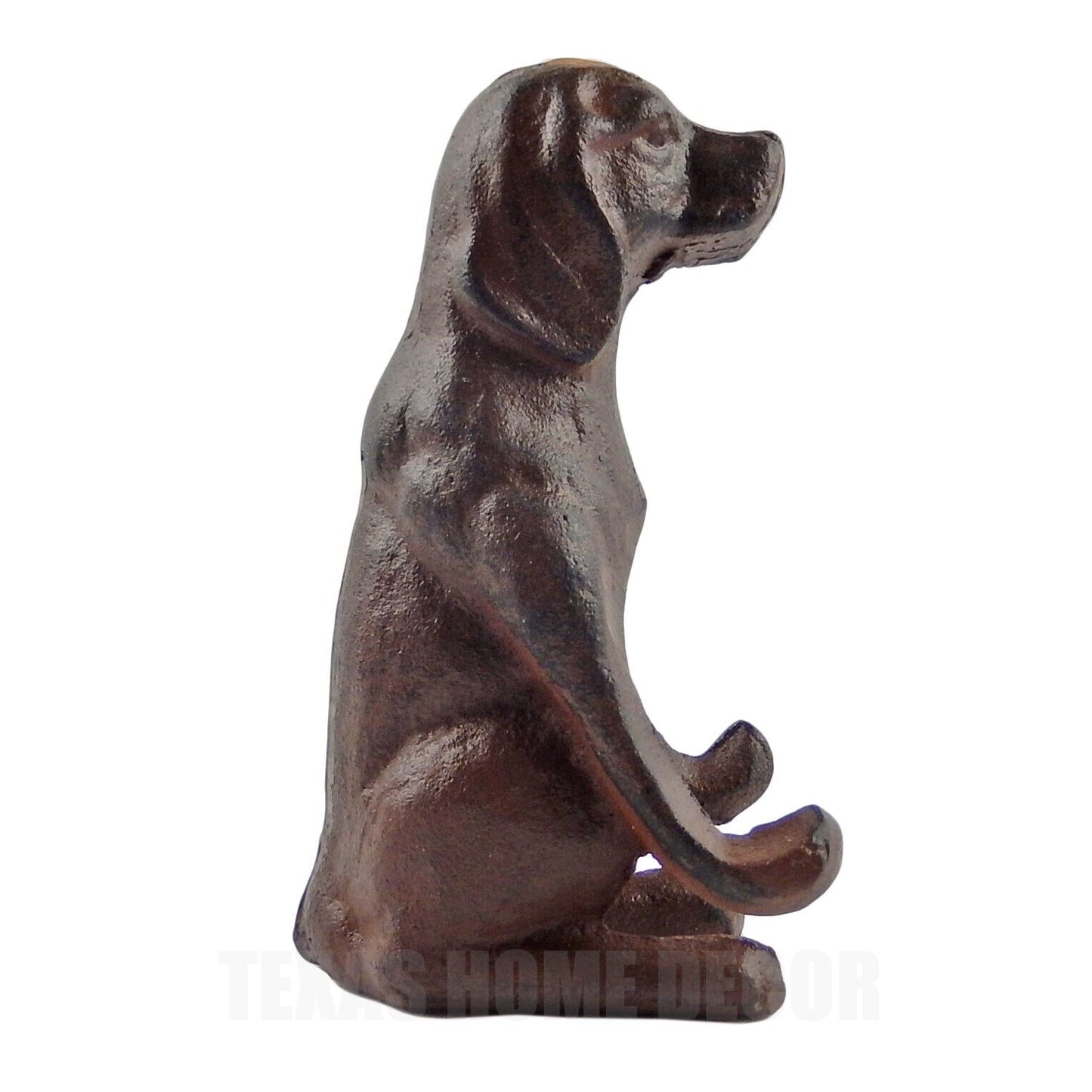 Cast Iron Sitting Dog Phone or Business Card Holder Heavy Duty Figurine Statue