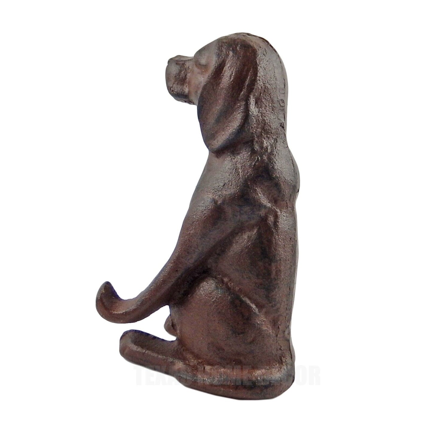 Cast Iron Sitting Dog Phone or Business Card Holder Heavy Duty Figurine Statue