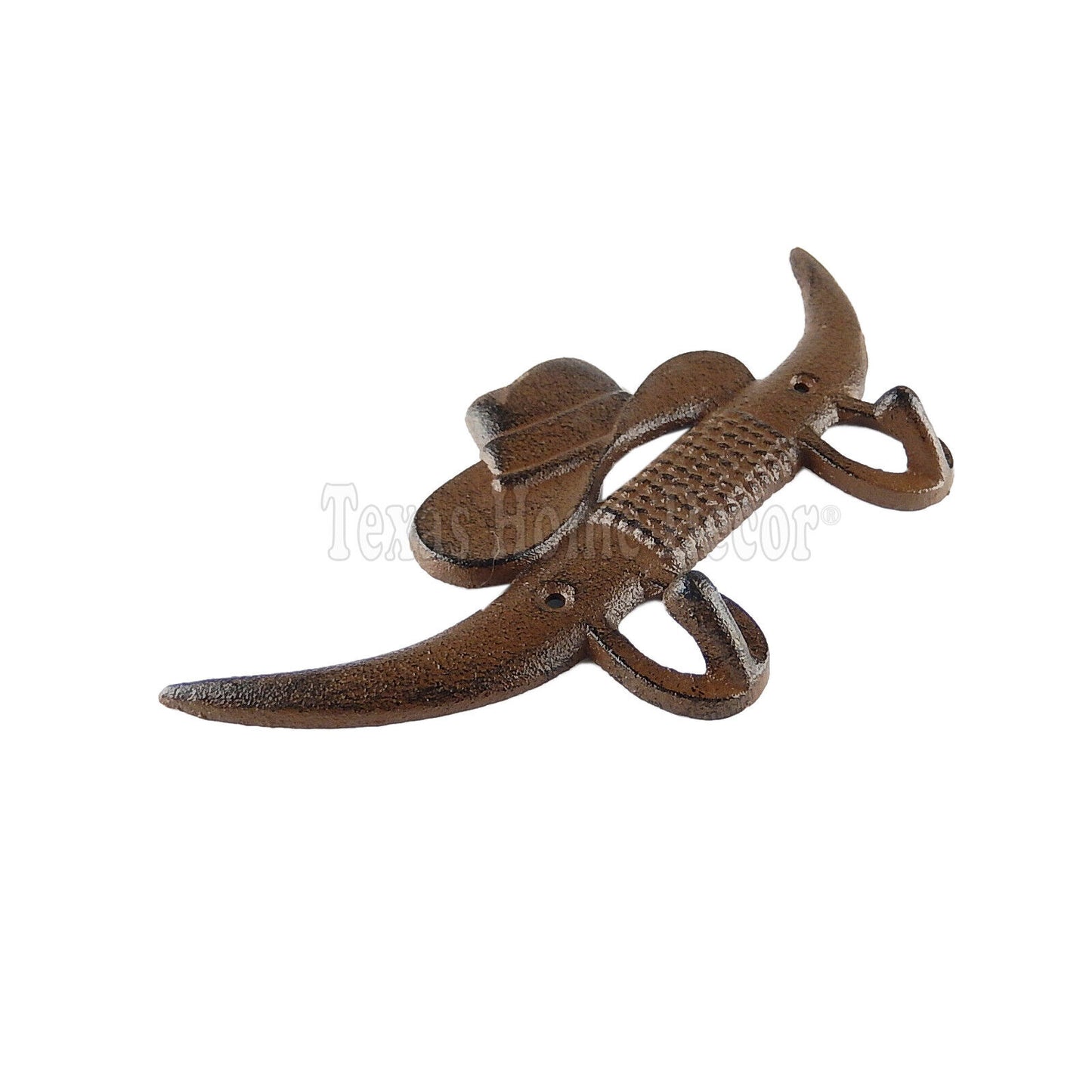 Cast Iron Rustic Longhorn Hat Wall Hook Key Towel Coat Hanger Western Decor