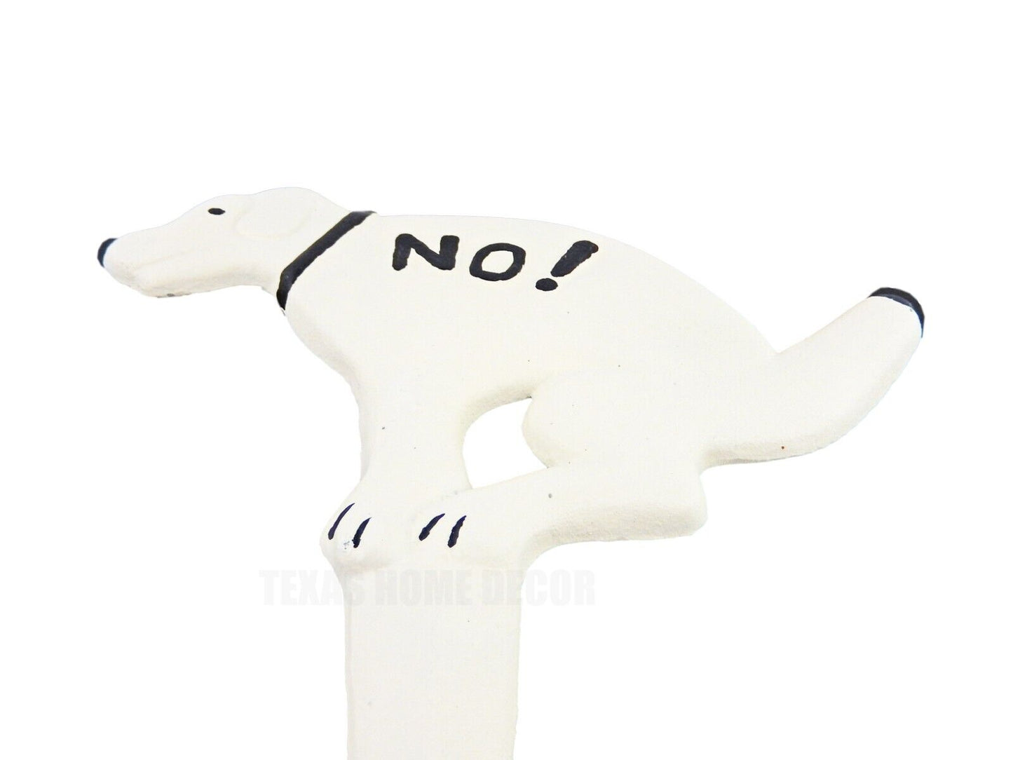 NO Pooping Dumping Peeing Dog Sign Cast Iron Garden Lawn Ground Stake Heavy Duty