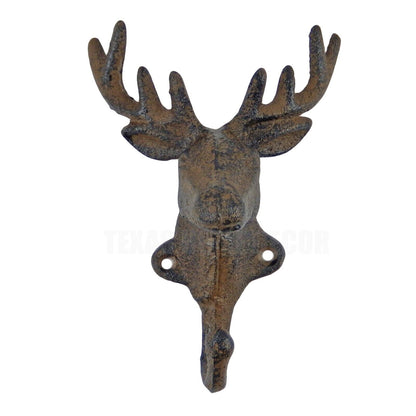 Cast Iron Deer Antler Wall Hook Key Towel Coat Hanger Rustic Cabin & Lodge Decor