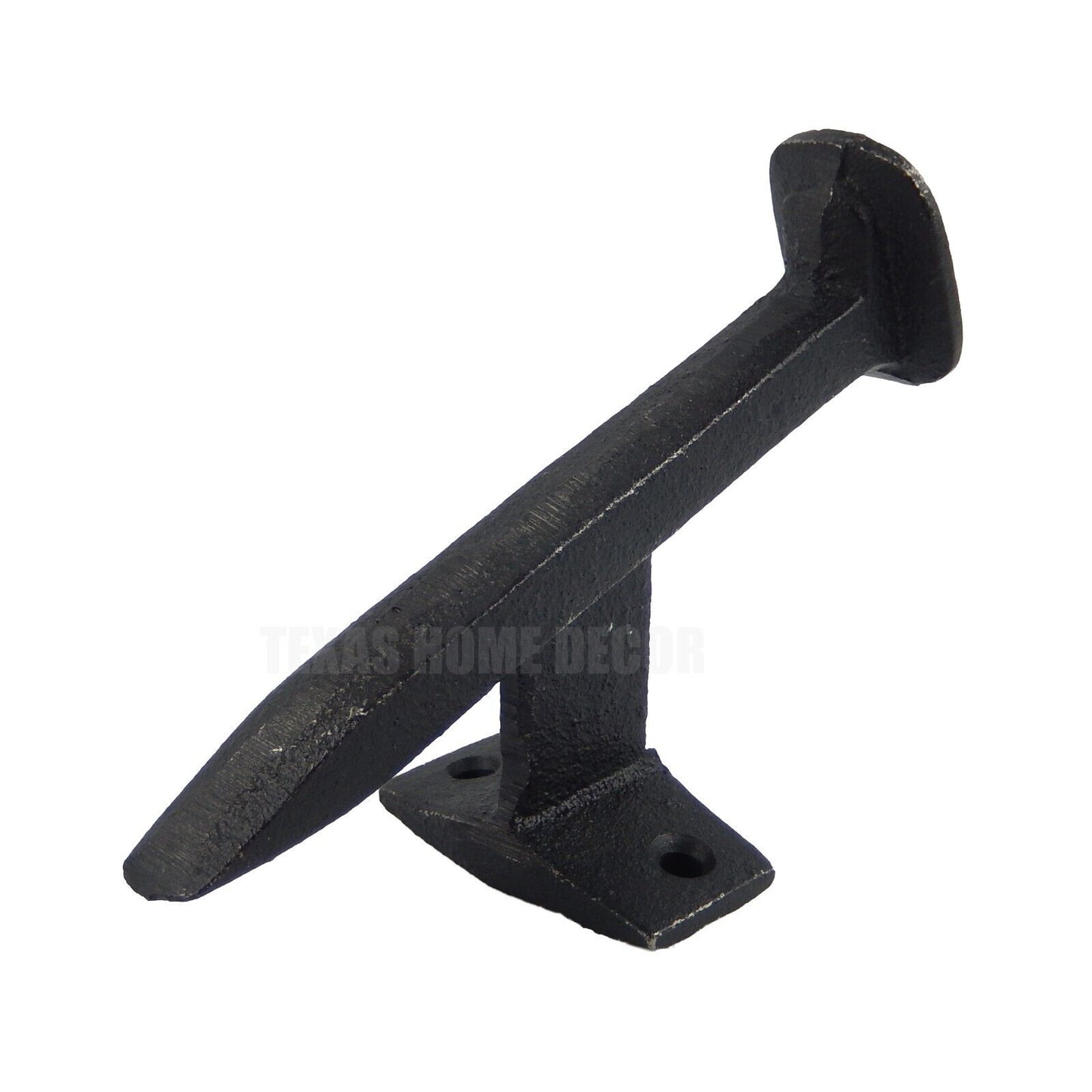 Railroad Spike Wall Hook Cast Iron Heavy Duty Industrial Coat Towel Hanger Black