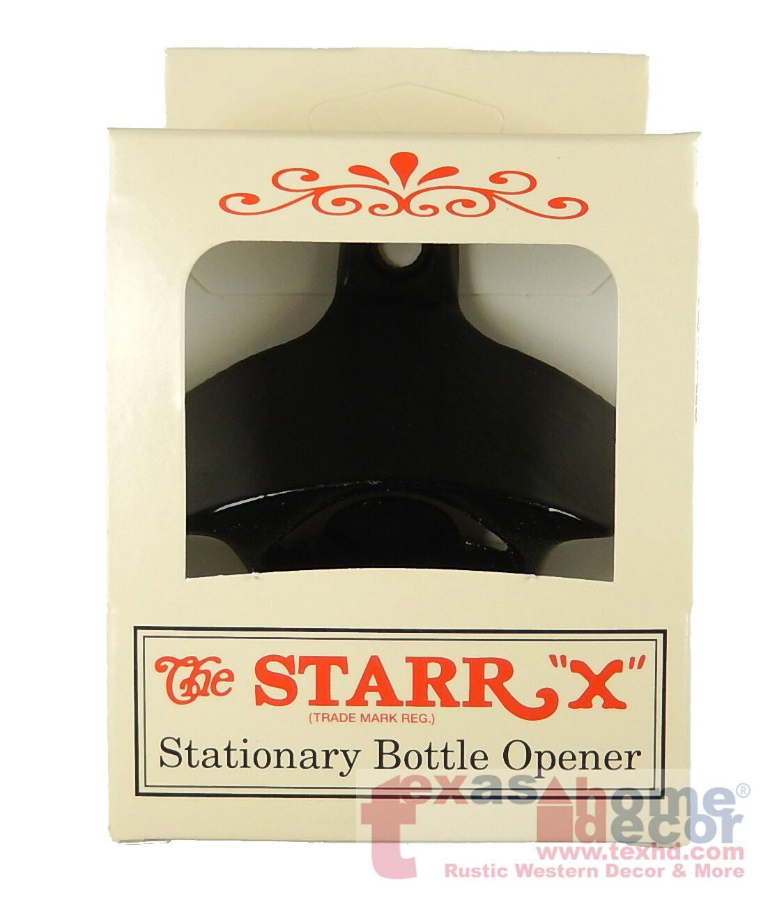 Plain Black Beer Bottle Opener Starr X Wall Mounted Stationary Powder Coated