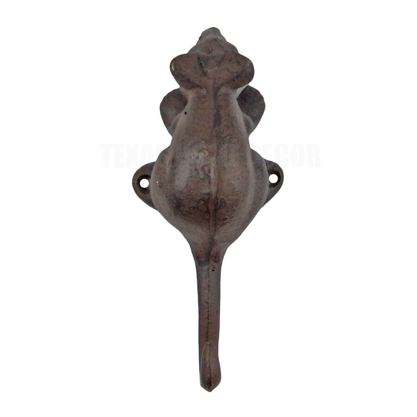 Mouse Tail Wall Hook Cast Iron Key Hanger Rustic Brown Patina Finish Heavy Duty