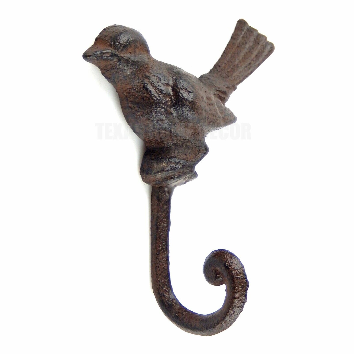 Bird Wall Hook Robin Cast Iron Key Towel Coat Hanger Rustic Antique Style Brown