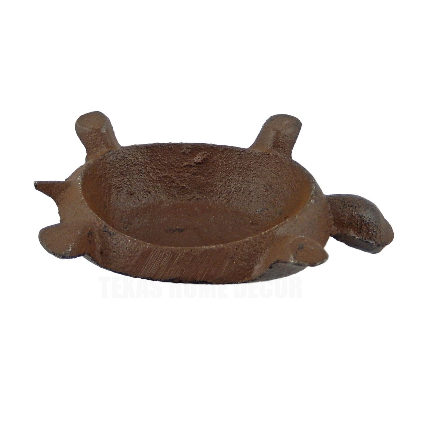 Cast Iron Turtle Figurine Antique Style Garden Pond Decor Rustic Brown 4.5 inch