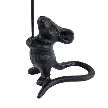 Mouse Desk Note Clip Cheese Label Table Display Photo Card Holder Cast Iron