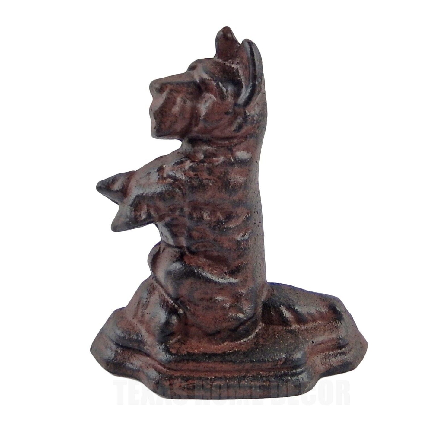 Scottish Terrier Scottie Dog Door Wedge Stopper Cast Iron Rustic Finish 4.5 inch