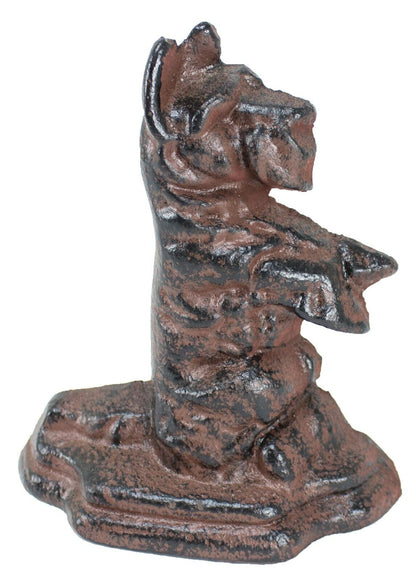 Scottish Terrier Scottie Dog Door Wedge Stopper Cast Iron Rustic Finish 4.5 inch