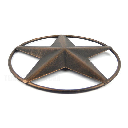 Tiny Small Metal Wall Star Brushed Copper With Smooth Ring Light Weight 3 inch