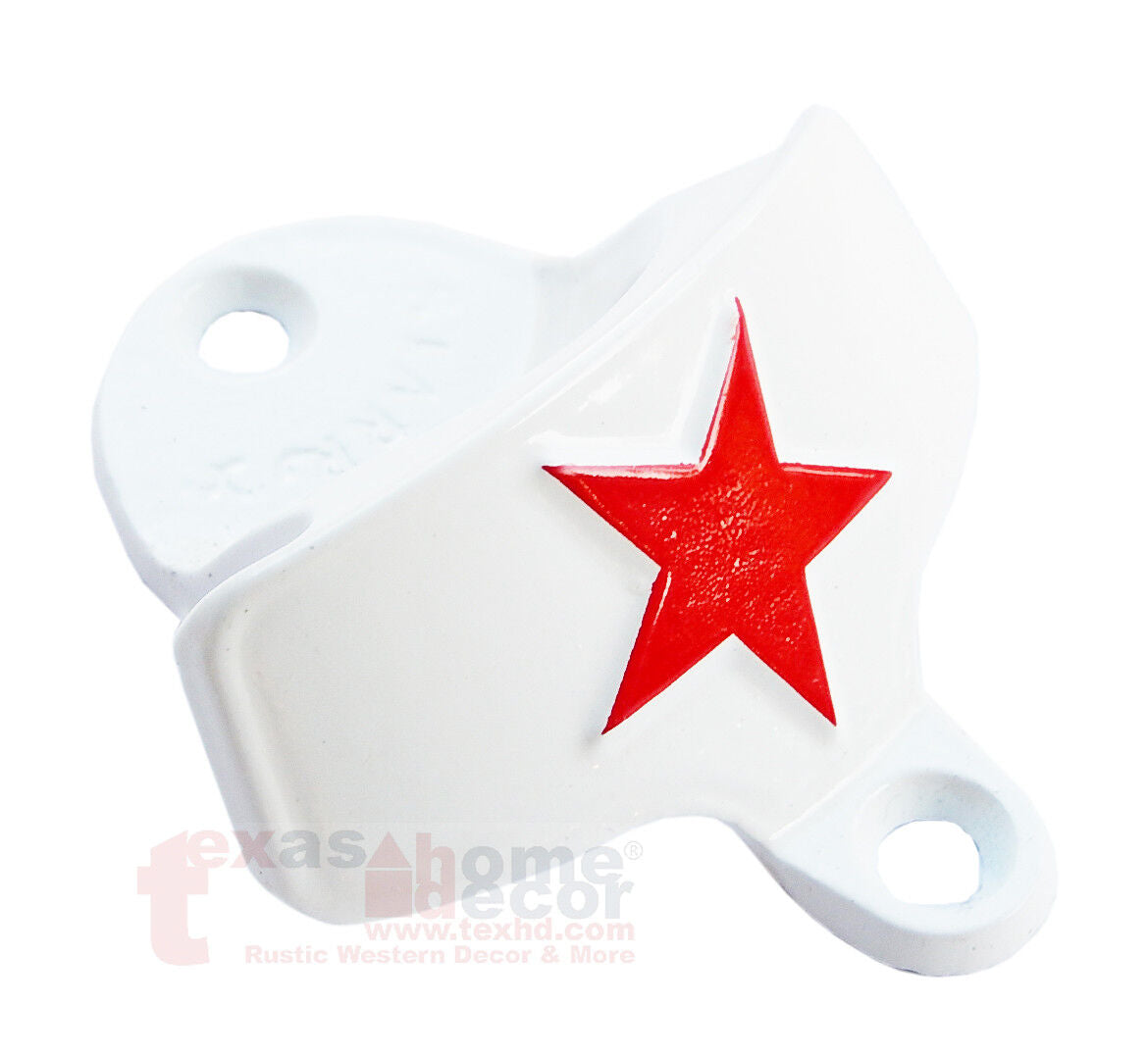 Embossed White Red Heineken Star Bottle Opener Wall Mounted Cast Iron w/ Screws