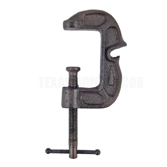 Cast Iron C Clamp Beer Soda Bottle Opener Rustic Bar Pub Workshop Garage Decor