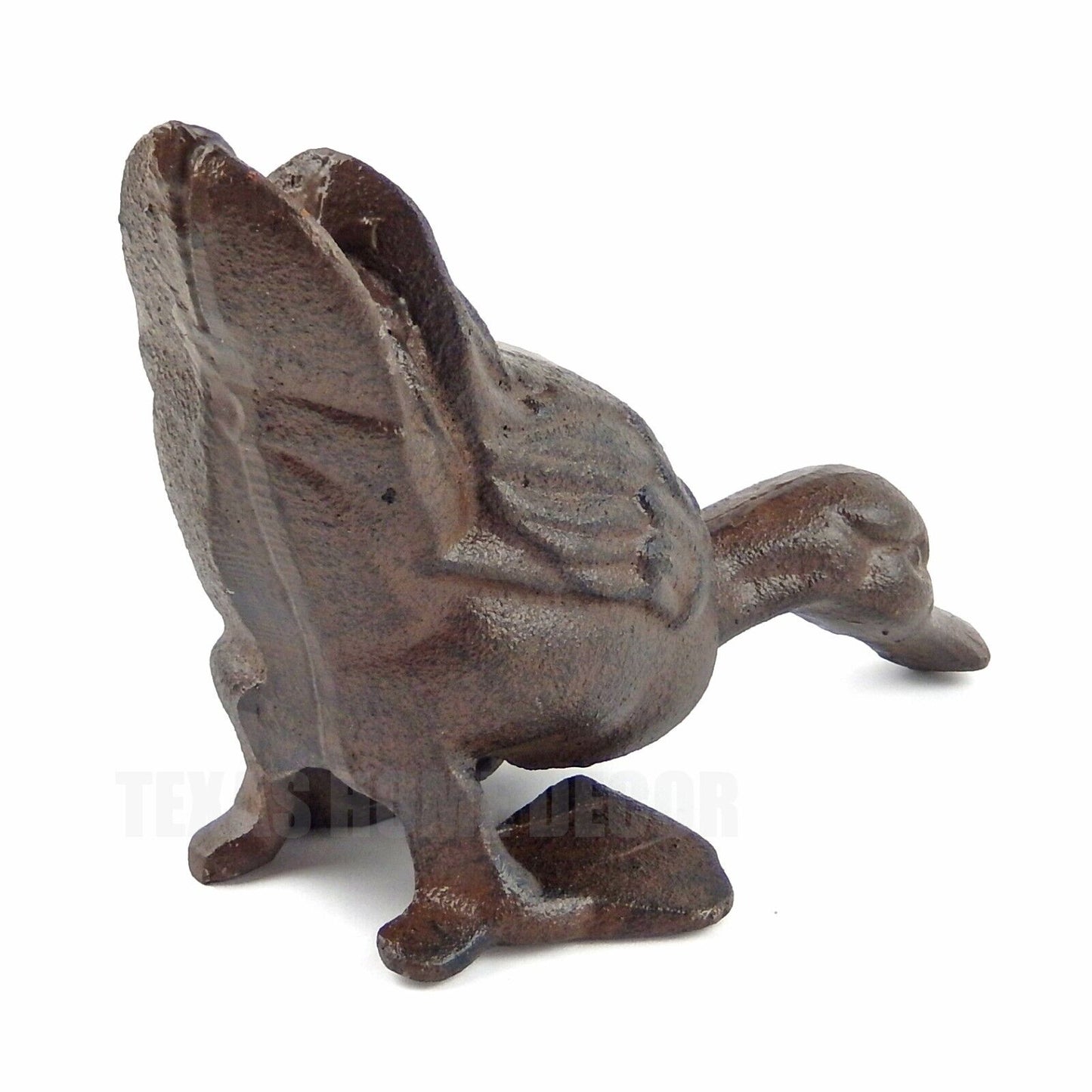Cast Iron Duck Figurine Statue Garden Pond Yard Decor Heavy Duty Antique Brown