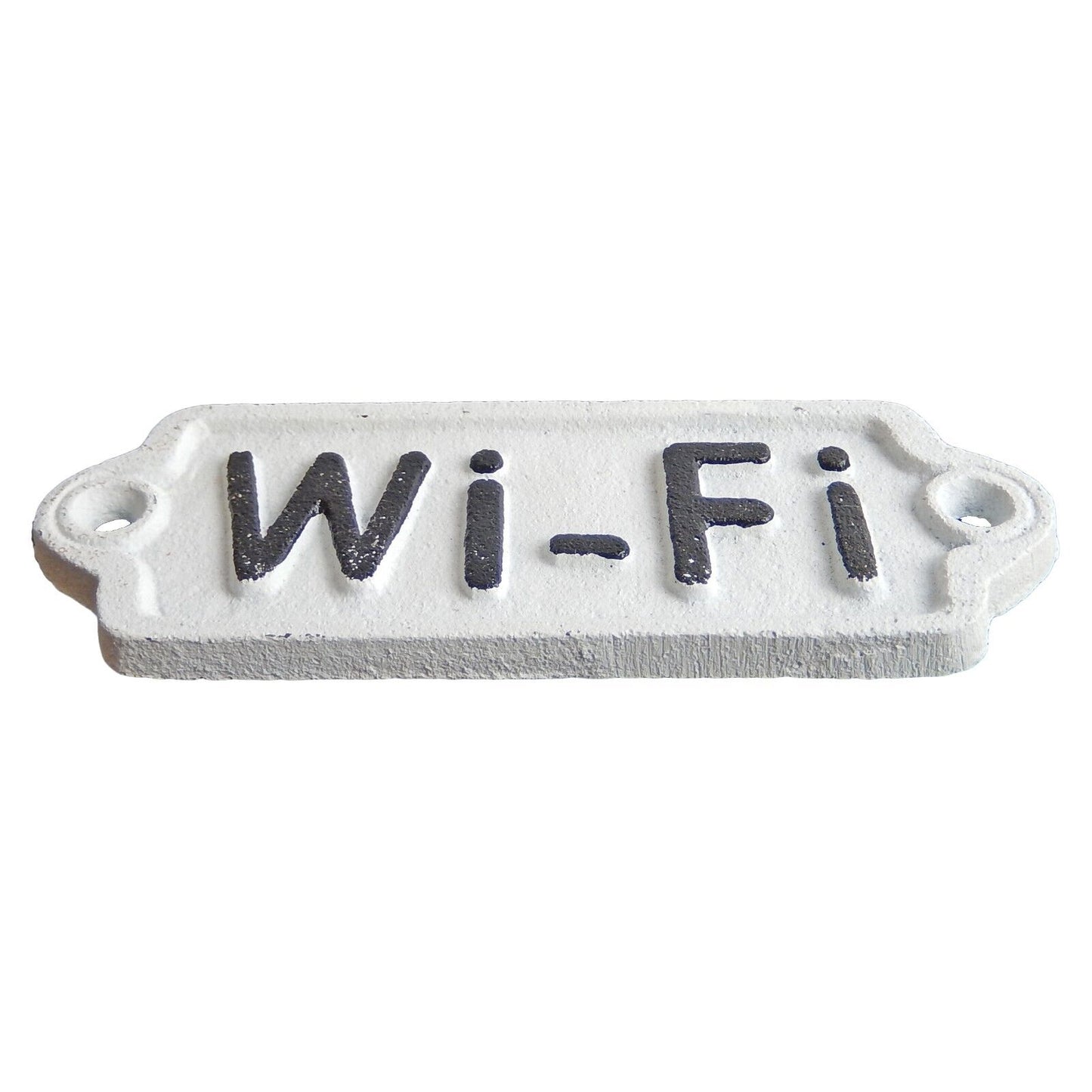 Cast Iron Wi-Fi Hotspot Wall Plaque Sign Rustic Wireless Internet Marker 5.25"