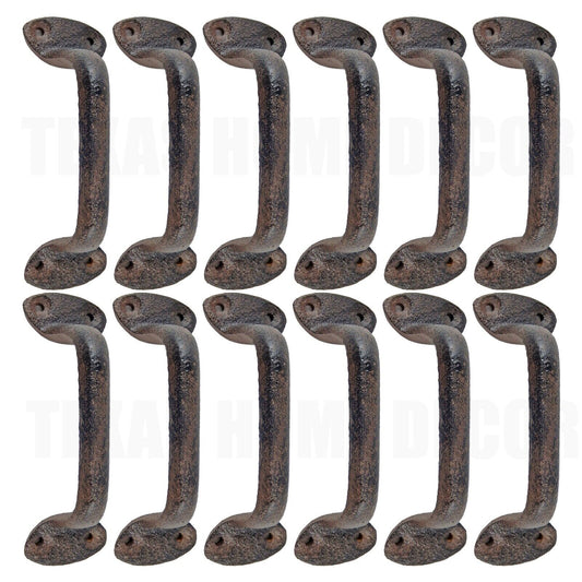 12 Cast Iron Door Handles Rustic Antique Style Barn Gate Shed Door Cabinet Pull