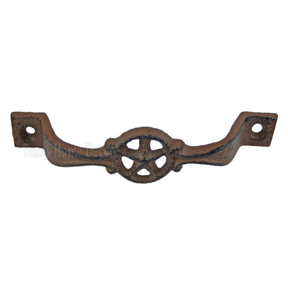 2 Star Handles Cast Iron Antique Style Rustic Barn Gate Drawer Pull Shed Door