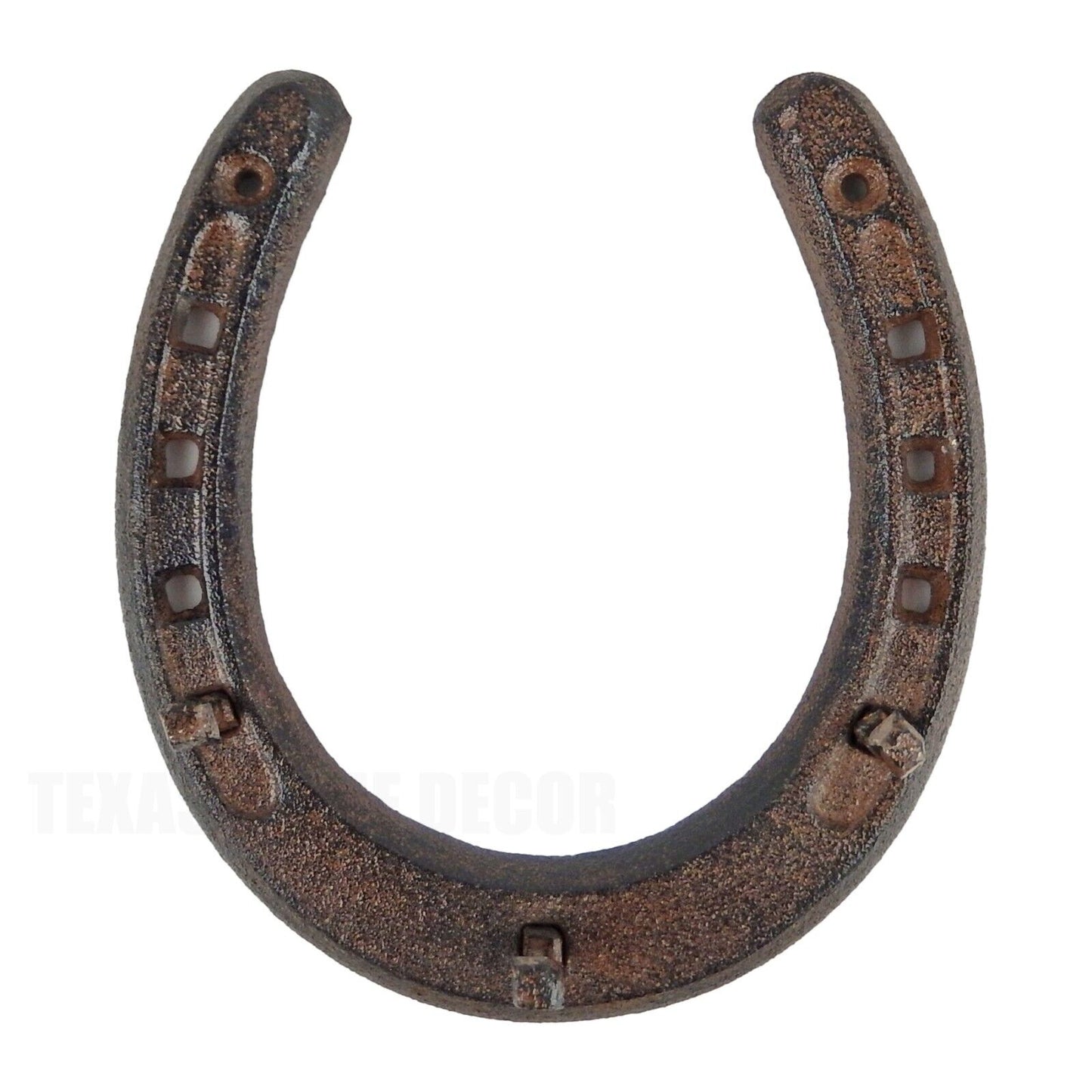 Large Cast Iron Lucky Horseshoe Wall Hook Key Towel Coat Hanger Rustic Brown