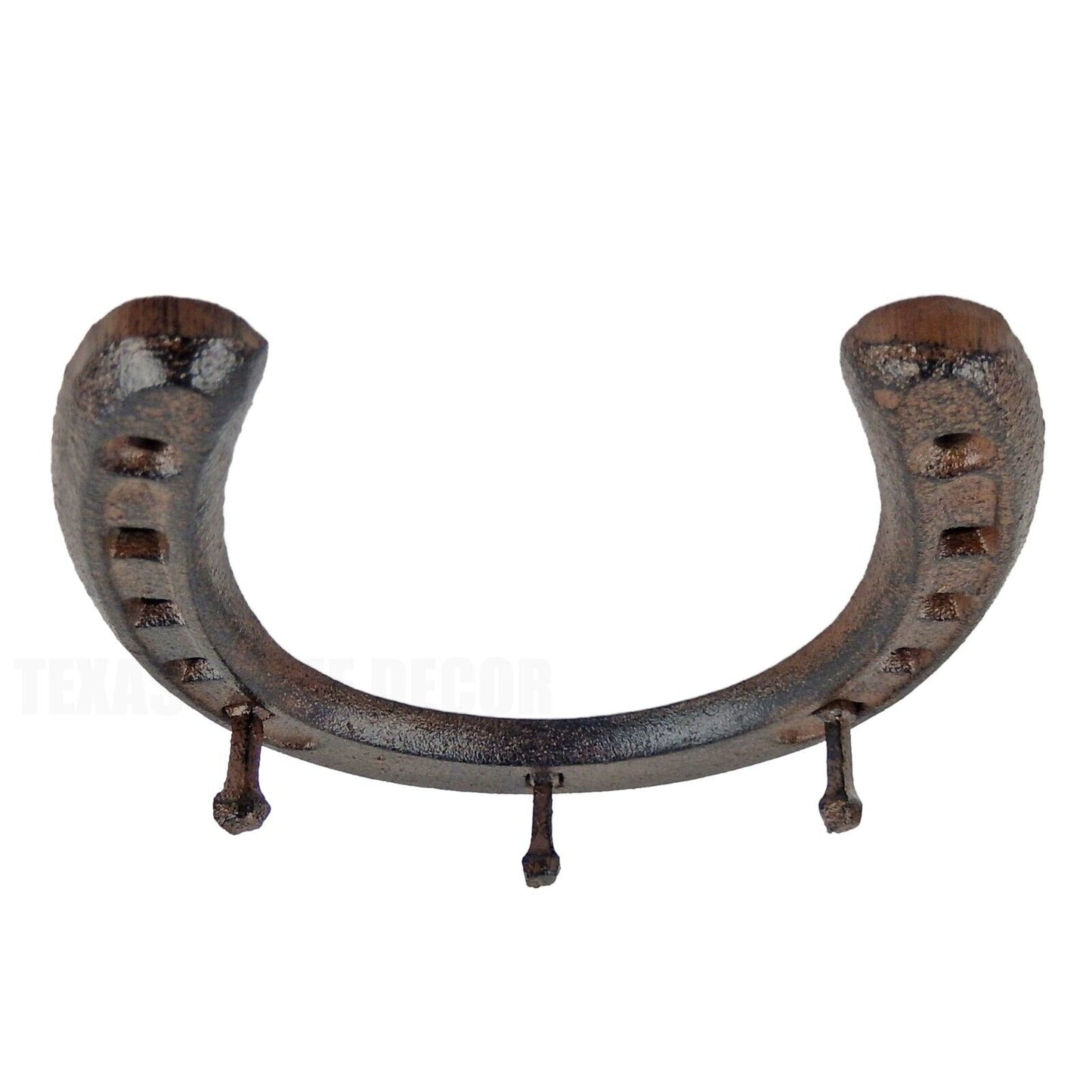 Large Cast Iron Lucky Horseshoe Wall Hook Key Towel Coat Hanger Rustic Brown