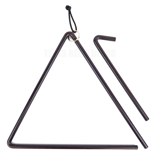 Triangular Metal Hanging Dinner Bell Rustic Country Western Decor 13 inch