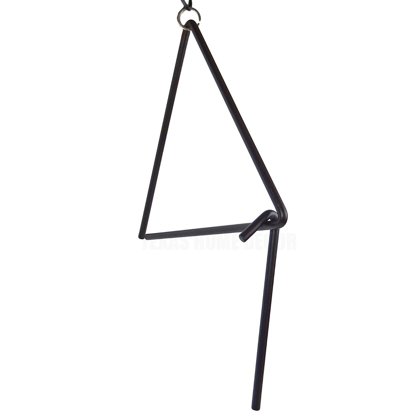 Triangular Metal Hanging Dinner Bell Rustic Country Western Decor 13 inch