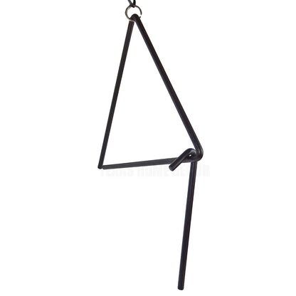Triangular Metal Hanging Dinner Bell Rustic Country Western Decor 13 inch