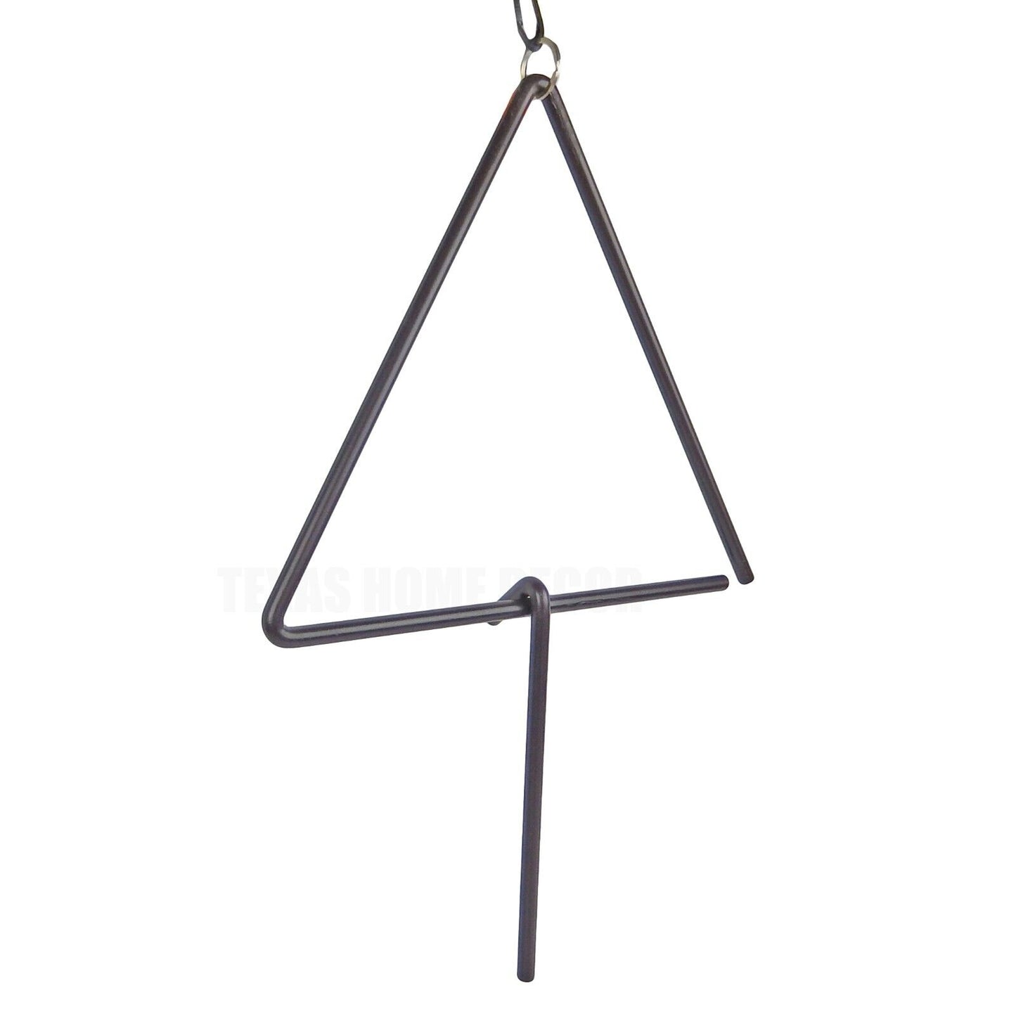 Triangular Metal Hanging Dinner Bell Rustic Country Western Decor 13 inch