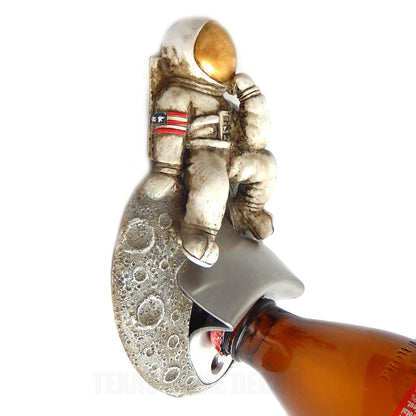 American Astronaut Moon Beer Bottle Opener Wall Mounted NASA Kitchen Bar Decor