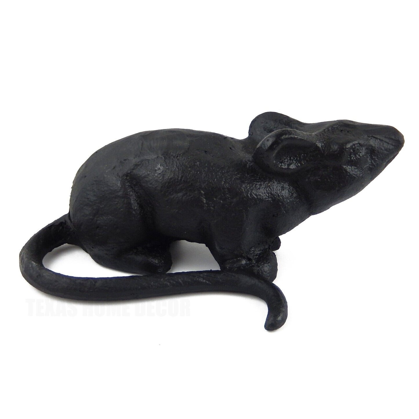 Rat Door Stay Stopper Cast Iron Figurine Statue Wedge Paper Weight Black