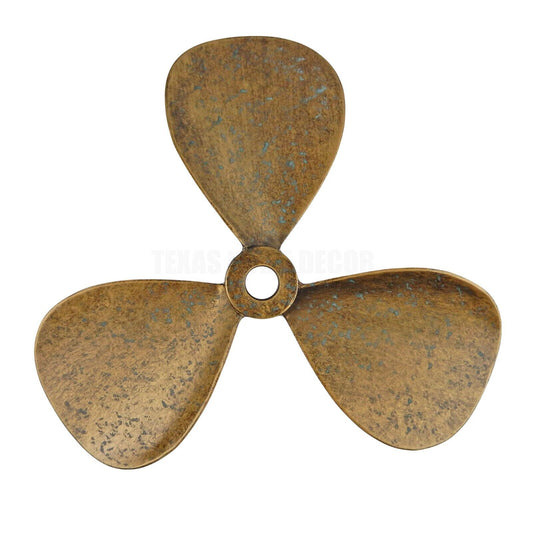 Metal Ship Propeller Nautical Wall Decor Light Weight Verdigris Rust Bronze 14"