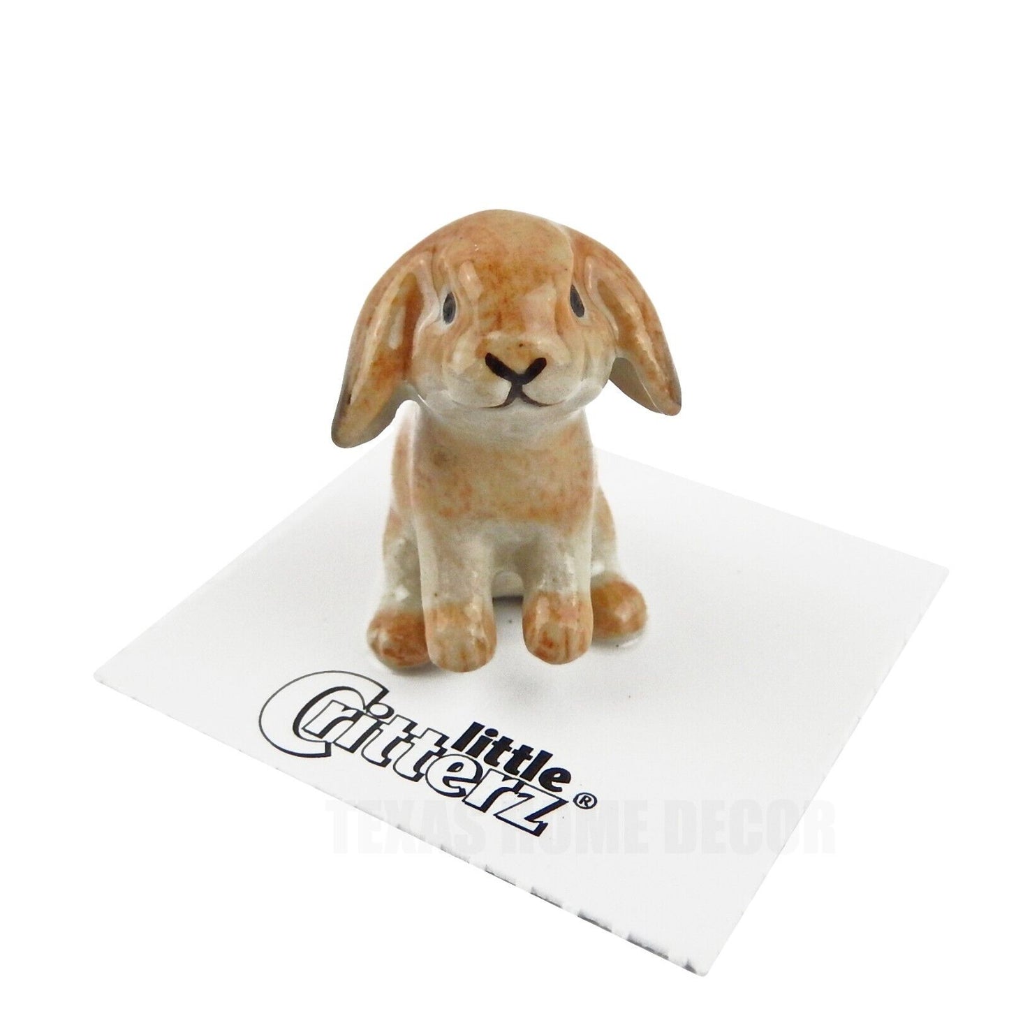 Little Critterz Miniature Collectors Baby Lop Eared Rabbit Porcelain Figurine