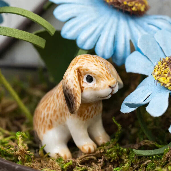 Little Critterz Miniature Collectors Baby Lop Eared Rabbit Porcelain Figurine