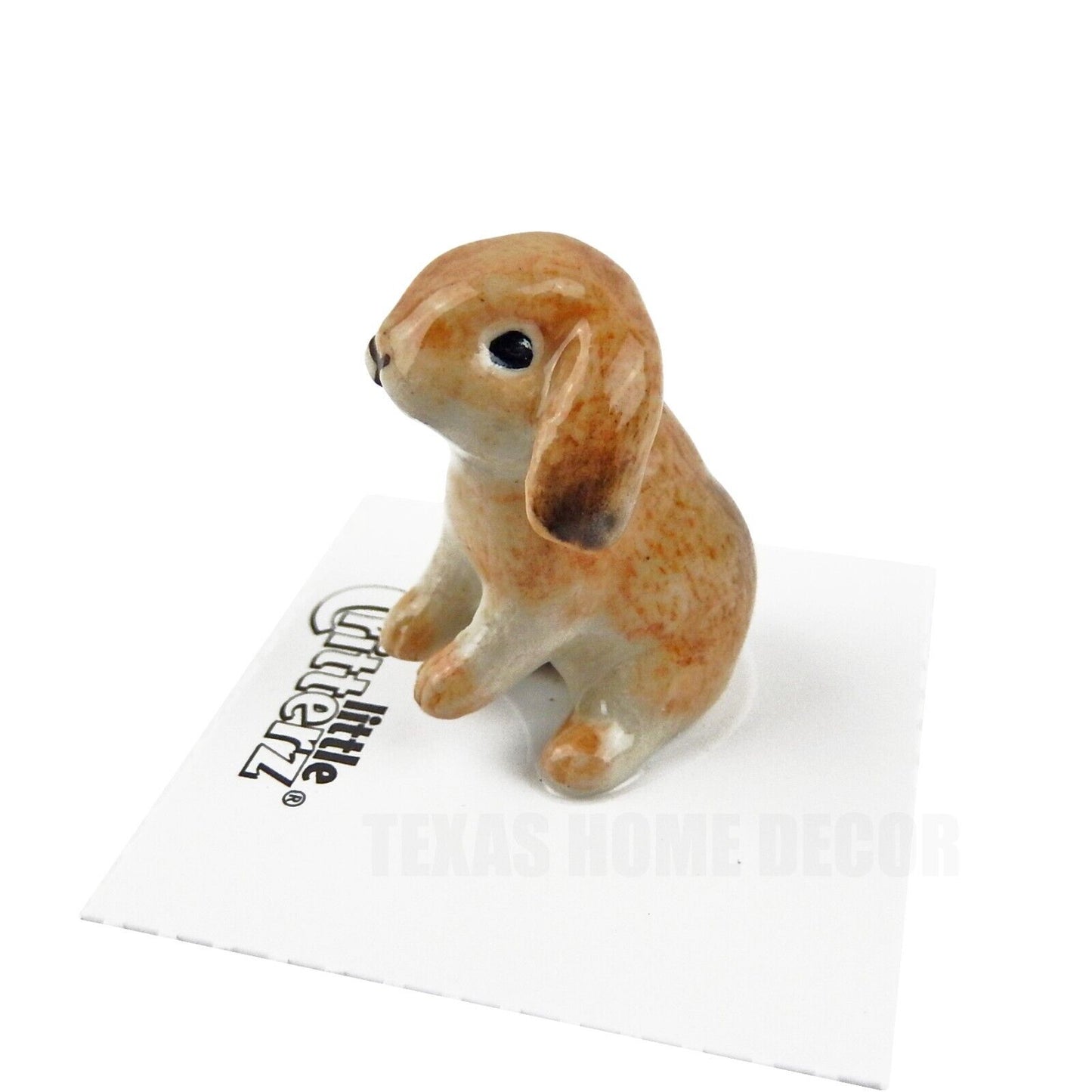 Little Critterz Miniature Collectors Baby Lop Eared Rabbit Porcelain Figurine