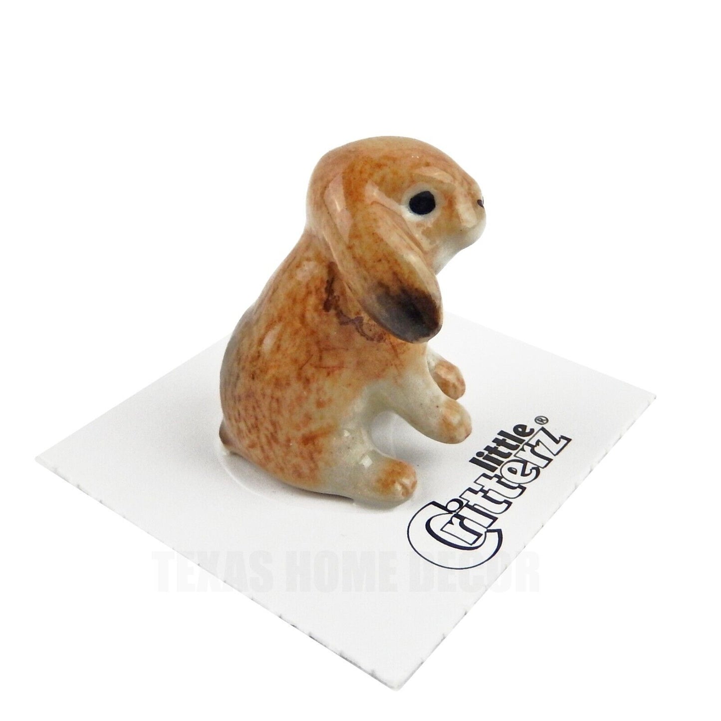 Little Critterz Miniature Collectors Baby Lop Eared Rabbit Porcelain Figurine