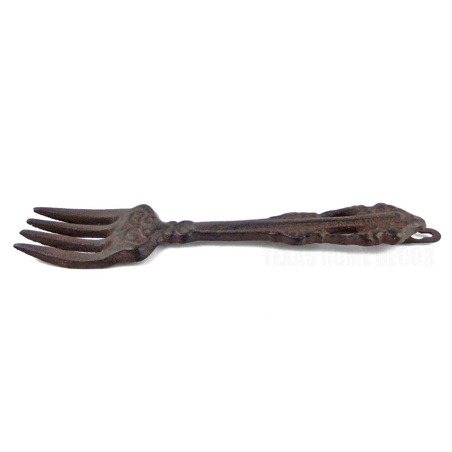 Rustic Cast Iron Decorative Fork Kitchen Wall Decor Heavy Duty Floral Accents
