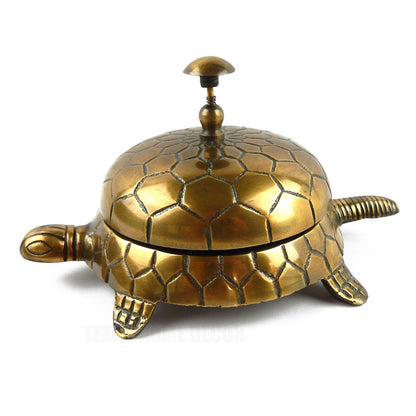 Metal Turtle Help Desk Bell Restaurant Retail Motel Hotel Service Polished Brass