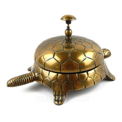 Metal Turtle Help Desk Bell Restaurant Retail Motel Hotel Service Polished Brass