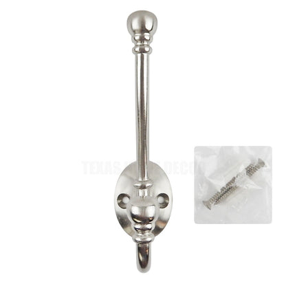 Fancy Brushed Stainless Steel Double Wall Hook Bathroom Door Towel Coat Hanger