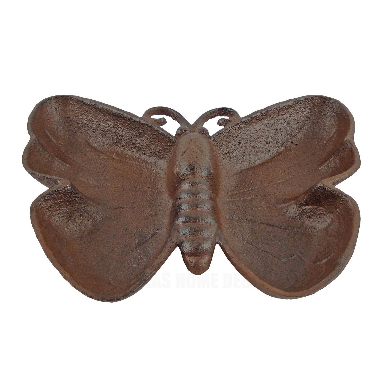 Large Cast Iron Butterfly Trinket Jewelry Key Dish Heavy Duty Antique Style