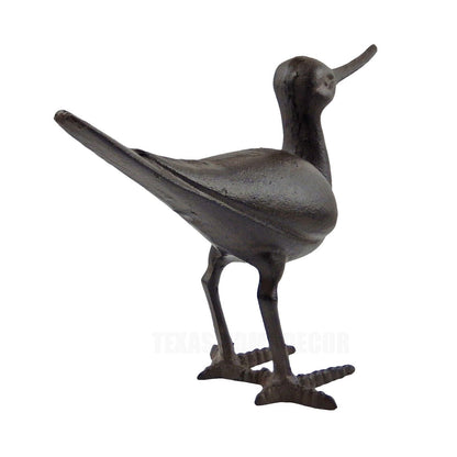 Cast Iron Shore Bird Figurine Statue Nautical Home Garden Pond Yard Decor Brown